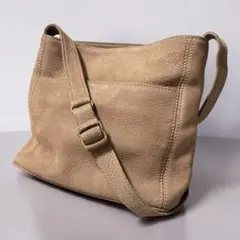 COACH nubuck leather shoulder bag beige