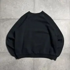 美品！90s HANES ヘインズ 無地スウェット トレーナー 黒 ブラック短丈