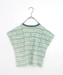 美品新品タグあり✨p.premier夏だいすきロゴ総柄ワイドノースリーブTシャツ