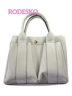 美品【RODESKO】ロデスコ ダブルポケット トートバッグ