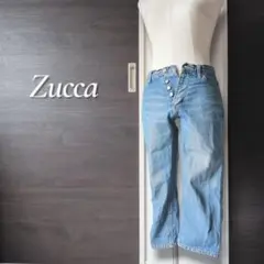 zucca クロップド丈 ダメージステッチデニムパンツ