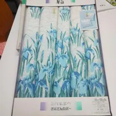 カネボウ　草笛 青い花柄座布団カバー　5枚組　綿100%　新品　未使用