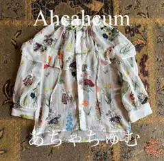 あちゃちゅむ　オパール花図鑑プリントブラウス