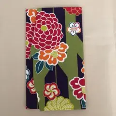 袱紗　ふくさ　金封包み　くすみグリーン/和柄花
