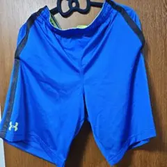 UNDER ARMOUR 青 メッシュショートパンツ XL