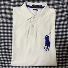 【美品】ラルフローレン ポロシャツ M 白 ビッグポニー
