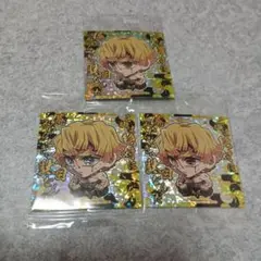 【新品】鬼滅の刃　シール　ウエハース　キラキラ　我妻善逸　3枚セット