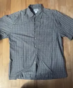 90s "U.S.EXPEDITION"plaid s/s boxy shirt