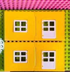 壁4枚(黄色)セット　アンパンマンブロックラボ　レゴデュプロ互換品