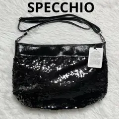 美品　スペッチオ　SPECCHIO スパンコール　ショルダーバッグ　ブラック