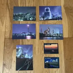 工場夜景カード　ポストカード