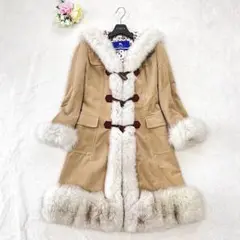 【美品】BURBERRY BLUE LABEL コーデュロイ フォックスファー