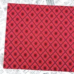 オックス生地 スクエア レッド 2m SALE