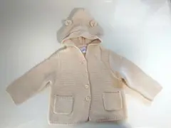 baby gap くま耳カーディガン 80 クリーム 双子