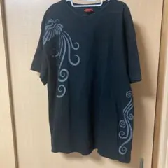 Habu Box 古着 和柄 トライバル 波布蛇箱 ロゴ プリント Tシャツ