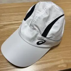 アシックス　ランニングキャップ　白