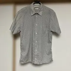 MARC JACOBS 48XL グレー チェック柄 半袖シャツ　中古品