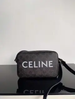 CELINE ロゴ ショルダーバッグ ダークブラウン