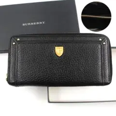 ✨未使用品✨ BURBERRY 長財布 ラウンドファスナー 黒 TBロゴ