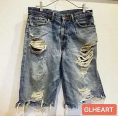 GLHEART ダメージジーンズ ハーフパンツ　ジーエルハート ウエスト81cm