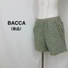 【美品】BACCA バッカ ツイードキュロットパンツ イエロー/ブルー M
