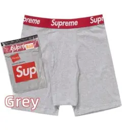 Supreme ボクサーパンツ グレー 2枚入り