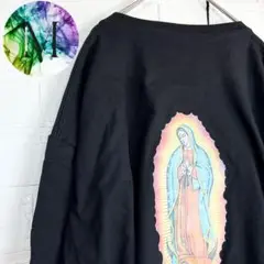 新品　未使用　マリア　ロゴ　バック　プリント　Tシャツ　メンズ　キリスト　クロス