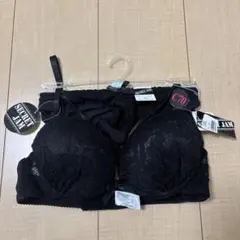 新品 SECRET JAM ブラック ブラジャー C70 ショーツ セット M