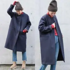 YLEVE イレーヴ メルトン ノーカラーコート