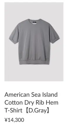 GIM 未使用品 Island Cotton Tシャツ 14300円