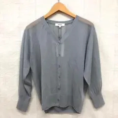 タグ付 cloenc クロエンス 24SS シアーVネックカーディガン M 灰