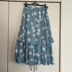 美品　2024AW INGEBORG インゲボルグ　カメリア花柄　ロングスカート