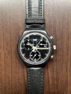 未使用品 Swatch クロノグラフ アンティークスウォッチ黒 ヴィンテージ品