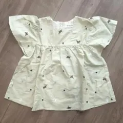 ブランシェス　猫刺繍　チュニックブラウス　110cm