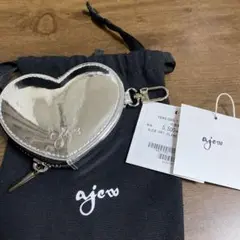 Ajew エジュー ハートHEART planet pouch ポーチ シルバー