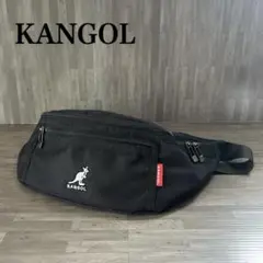 美品 カンゴール KANGOL ブラック ウエストポーチ ボディ バッグ