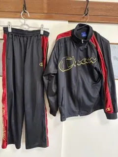 Champion ジャージセット ブラック/レッド
