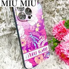 新品未使用✨ミュウミュウ iPhoneケース 13pro 花柄 総柄 ピンク