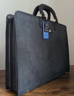 LANVIN 本革 ビジネスバッグ ブラック