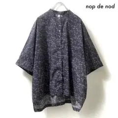 nop de nod★Cielダークフラワープリント 5分袖ブラウス