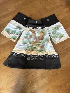 お宮参り 男の子 鷹 刺繍 掛け着 正絹