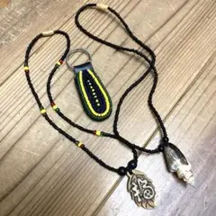 アフリカン　アクセサリー　 ネックレス　キーホルダー