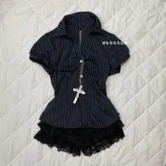 00s grunge coquette y2k wishcore フリルブラウス