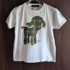 PISGA TARO チェック柄ドッグTシャツ 半袖