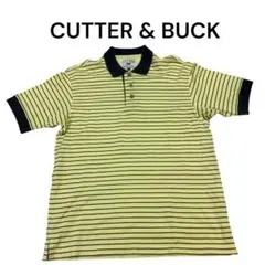 美品　CUTTER&BUCK ゴルフ用ポロシャツ Mサイズ メンズ イエロー