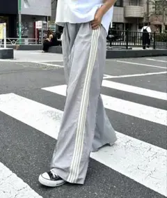 【etsinta/エシンタ】 リメイクトラックジャージーパンツ