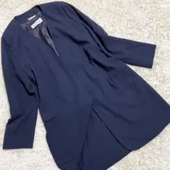 美品✨大きいサイズ✨MAX MARA ロングコート ネイビー ウール2XL