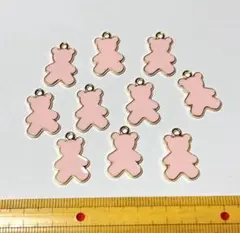 クマ　テディベア　エナメルチャーム 10個