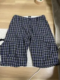 oldstussy チェック柄ショーツ