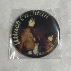 【未開封】進撃の巨人 ミカサ エレン 缶バッジ ED キャラバッジ【匿名配送】